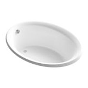 Lawson 60x42x22" Vikrell Oval Bathtub w/End Drain in White