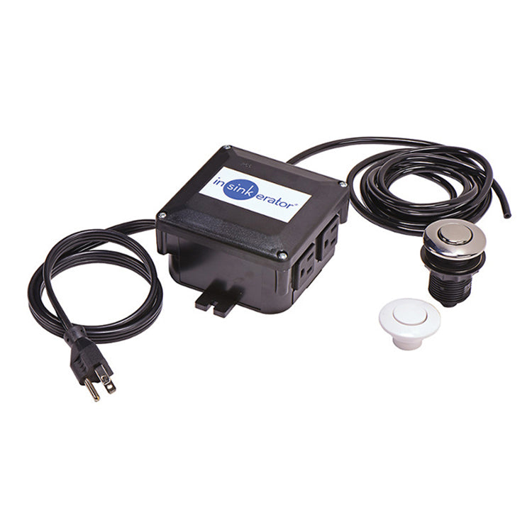 Garbage Disposer Air Switch for Sink or Countertop Mount Includes White & Chrome Buttons