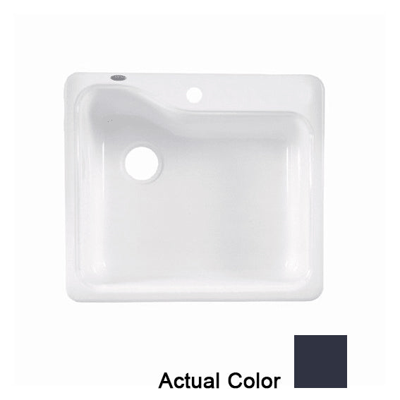 Silhouette 25x22x9-1/2" Tile Edge Sink in Blue w/3 Holes