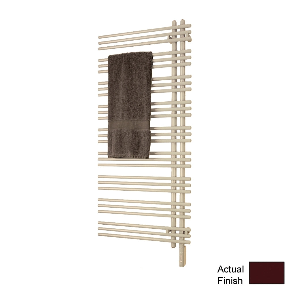 Versus 52x23" Left Electric Direct Wire Towel Warmer in Wine Red