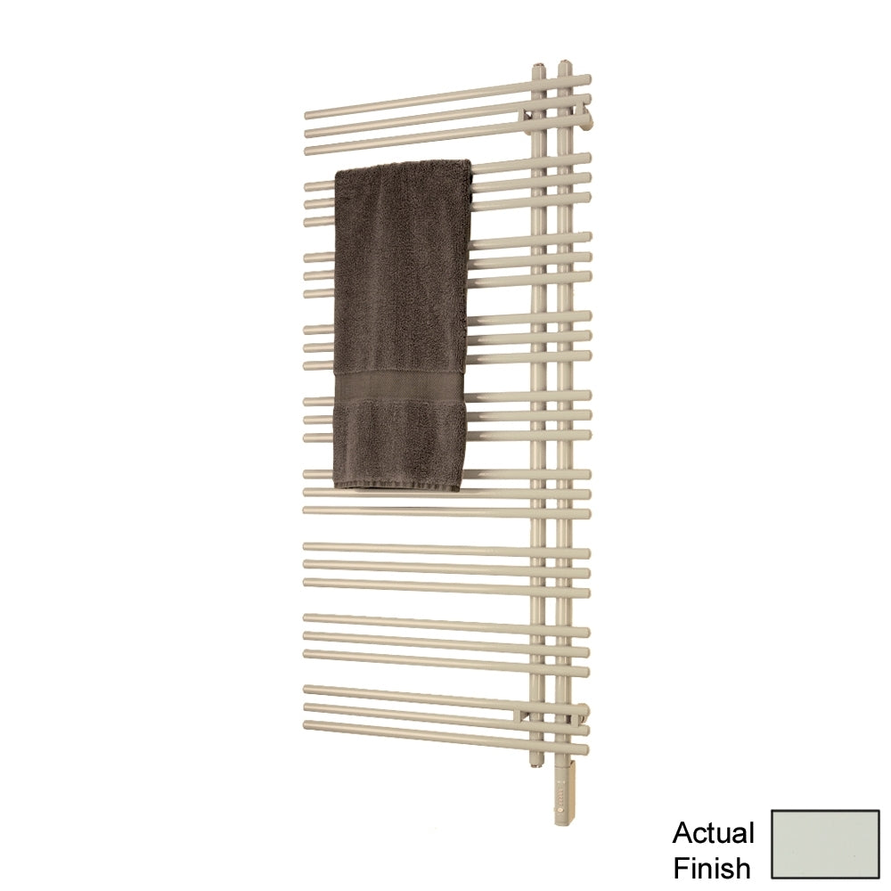 Versus 52x23" Left Electric Direct Wire Towel Warmer in Grey White