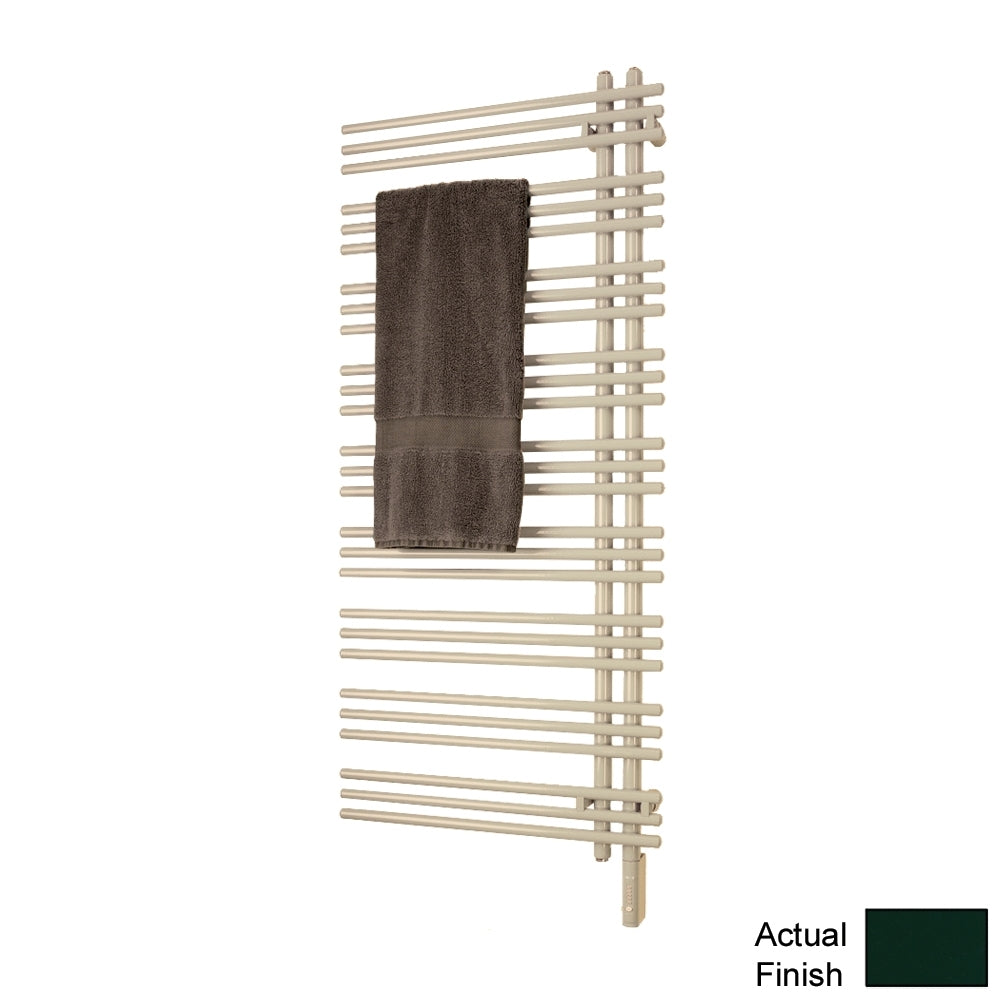 Versus 52x23" Left Electric Direct Wire Towel Warmer in Moss Green