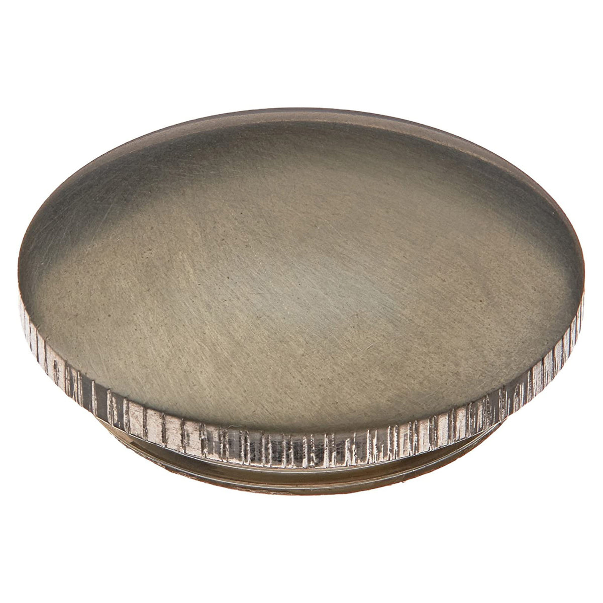 Country Kitchen Cross Handle Threaded Screw Cap in Satin Nickel
