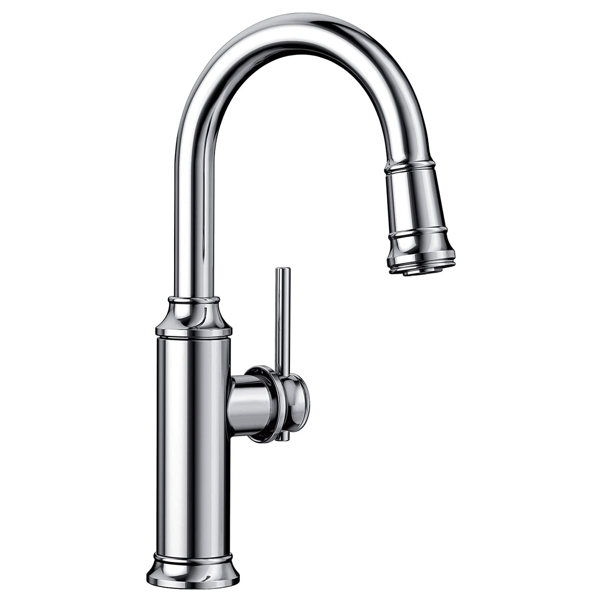 Empressa 1-Hole Pull-Down Spray Bar Faucet in Chrome