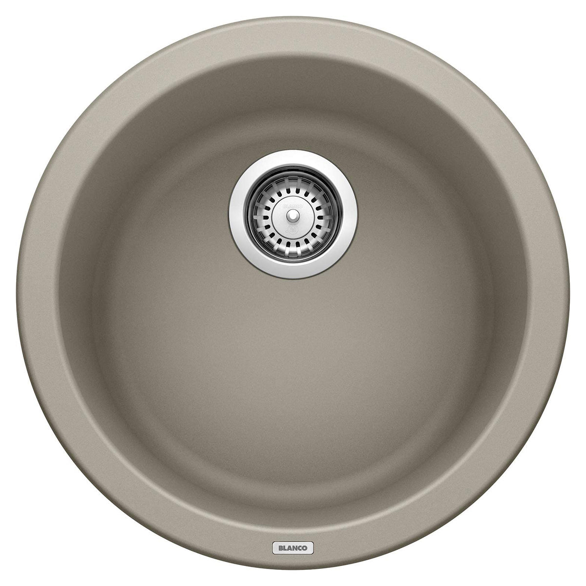 Rondo 17-11/16x6-5/8" Round Single Bowl Bar Sink in Truffle