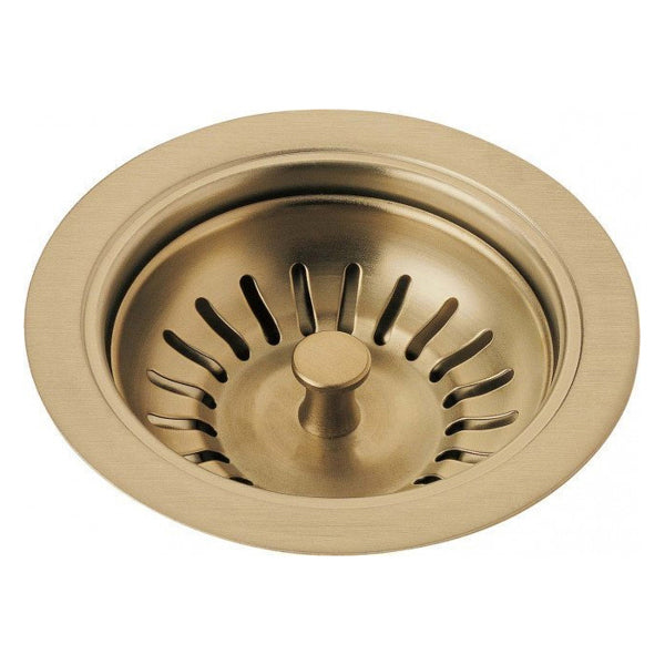 Delta Kitchen Sink Flange & Strainer in Champagne Bronze