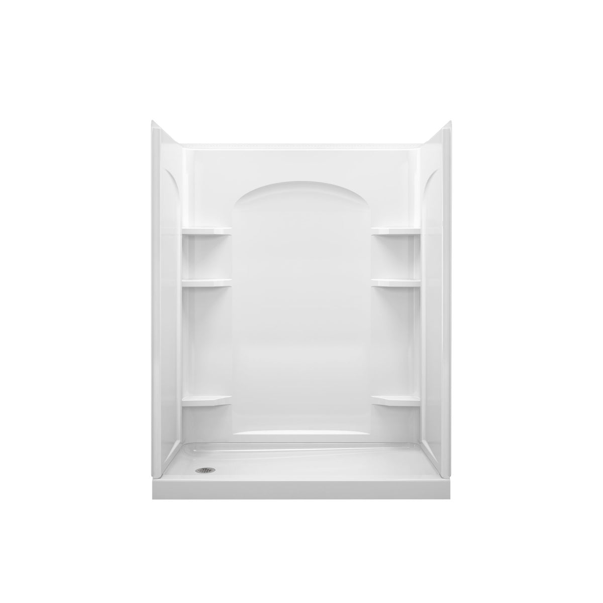 Ensemble Curve Shower Kit 60x30x75-1/4" White End Drain