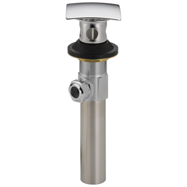 Square Metal Pop-Up Lav Drain w/Overflow in Chrome