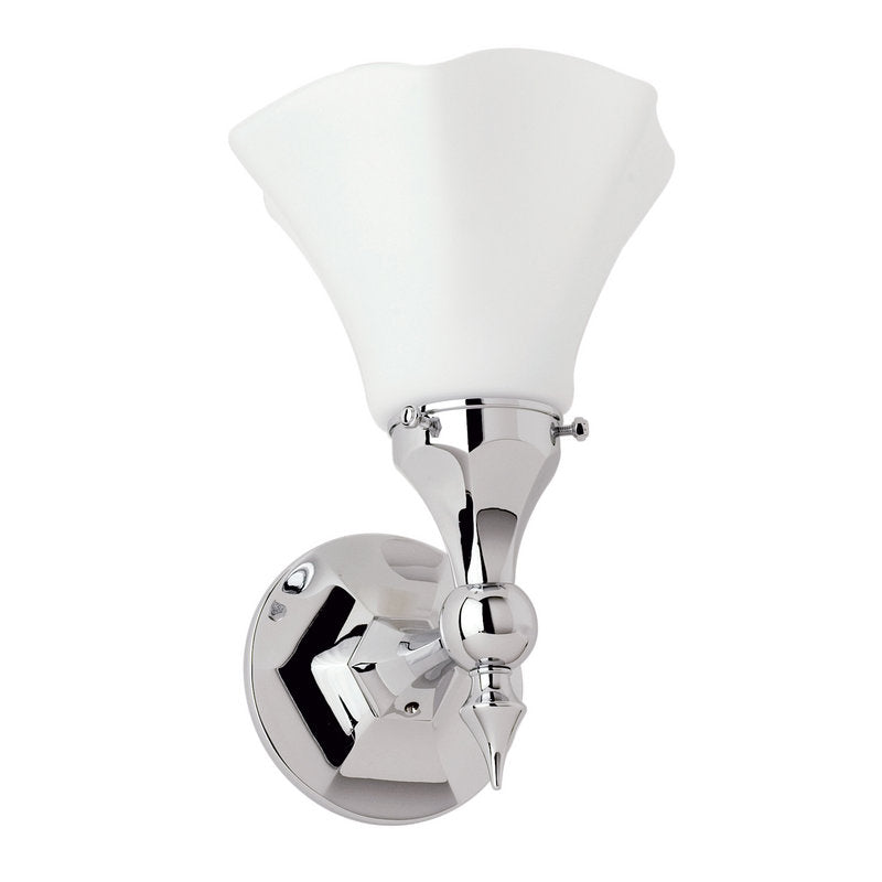 Empire Single Light w/Satin Nickel Finish/Satin Opal Glass