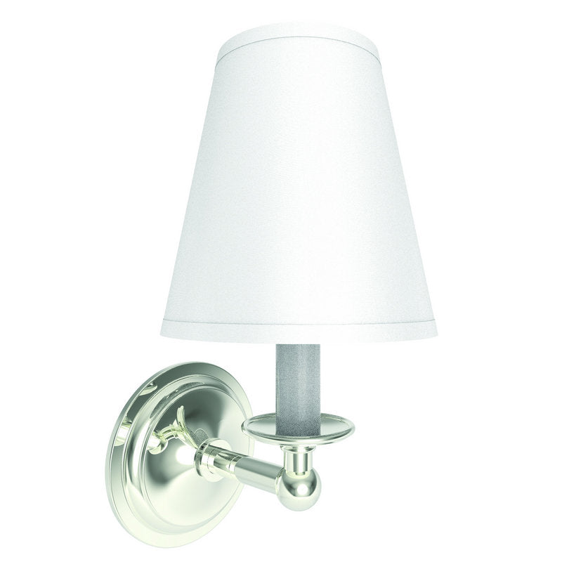 London Terrace Single Wall Light in Polished Nickel