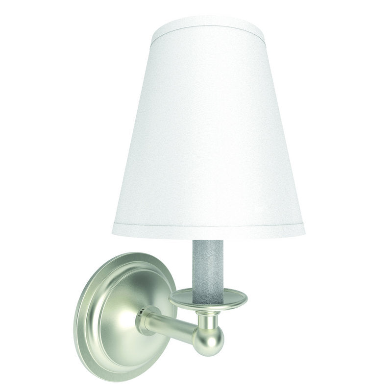 London Terrace Single Wall Light in Satin Nickel