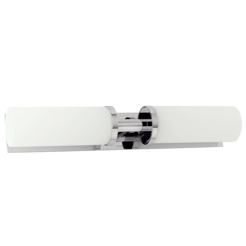 Surface Double Light in Polished Chome w/Satin Etch Opal Glass