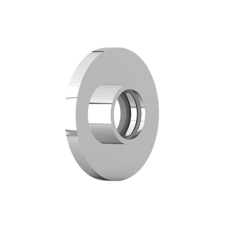 Kubic Shower Rod Brackes, Pair in Satin Nickel