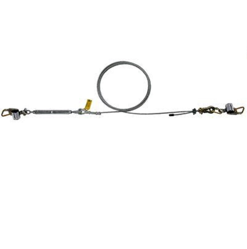 DBI Sala SecuraSpan HLL Lifeline Assembly 300' Cable Includes Tensioner, Termination & Mounting Hardware, 2 Zorbit Energy Absorbers