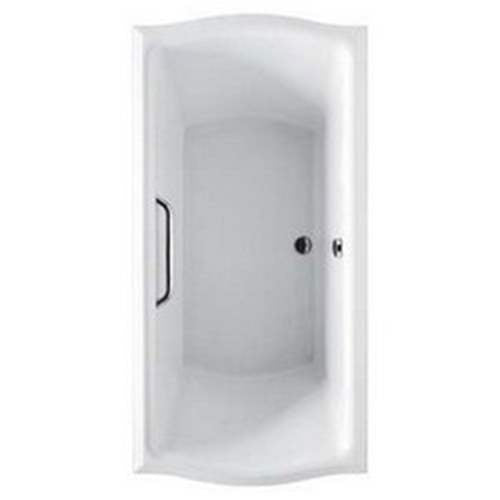 Clayton 71-5/8x35-7/8x25" Soaker Bathtub w/Grab Bar Cotton