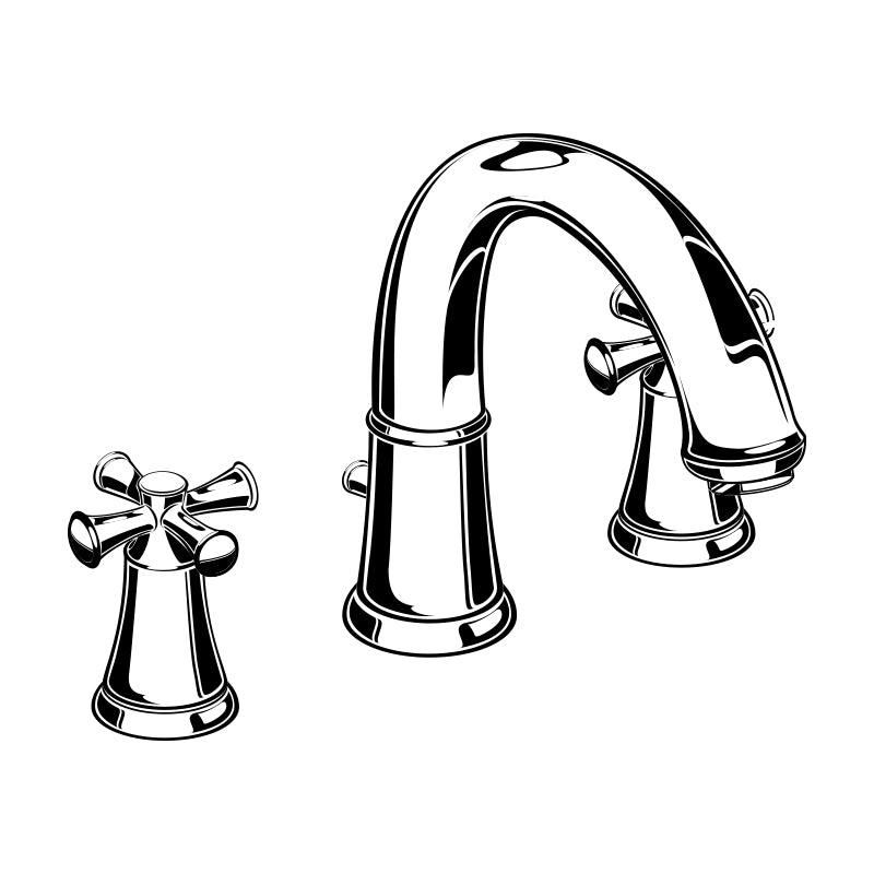 Portsmouth Deck Mounted Tub Faucet Less Hand Shower In Blackened Bronze