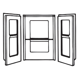 Durawall 48x73-1/4" Back Wall in White