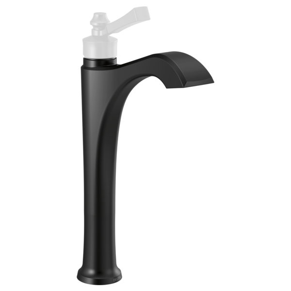 Dorval Single Lever Handle Vessel Faucet in Matte Black