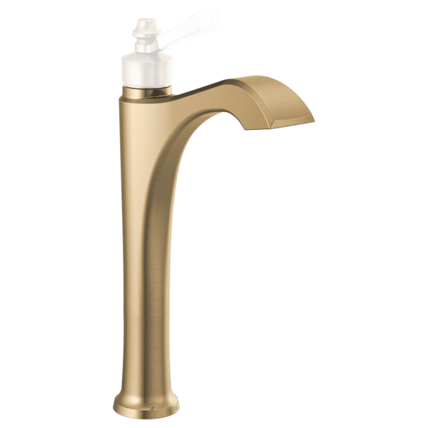Dorval Single Hole Vessel Lav Faucet in Champagne Bronze No Handle
