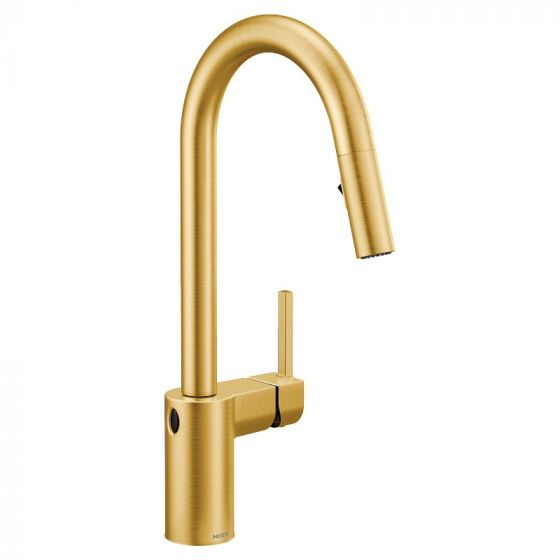 Align MotionSense Wave Pulldown Kitchen Faucet in Gold