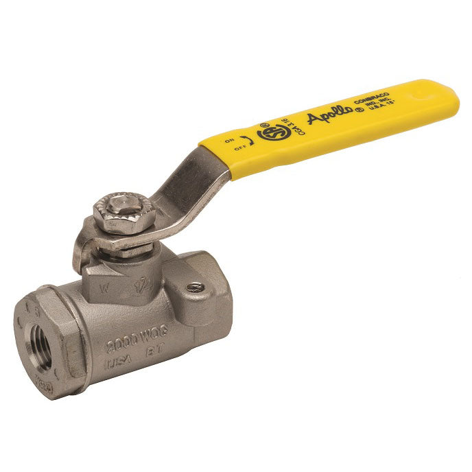 Ball Valve 1" 316 Stainless Steel Threaded 2-Piece Standard Port with Mounting Pad and Stainless Steel Latch-Lock Lever & Nut  Max Pressure 2000 PSIG CWP non-shock,150 PSIG Saturated Steam