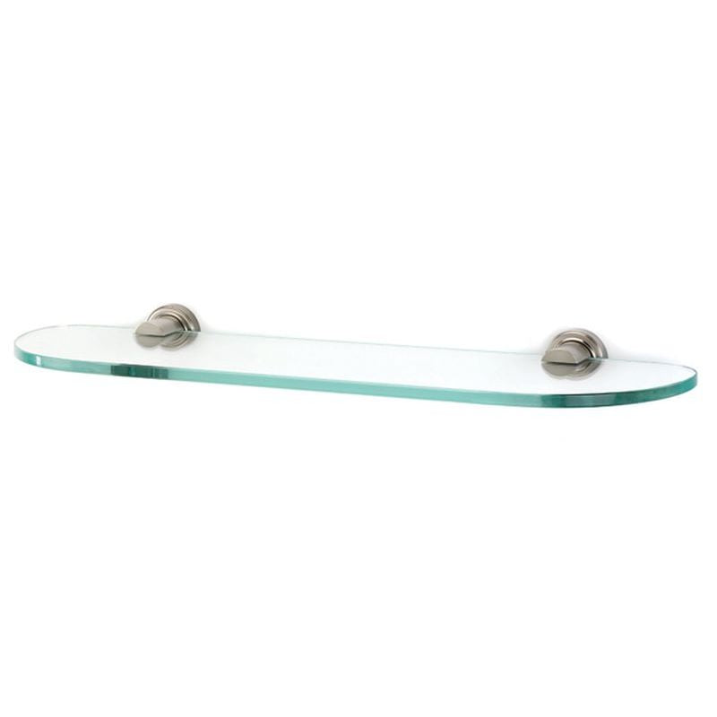 Infinity 18" Glass Shelf in Satin Nickel