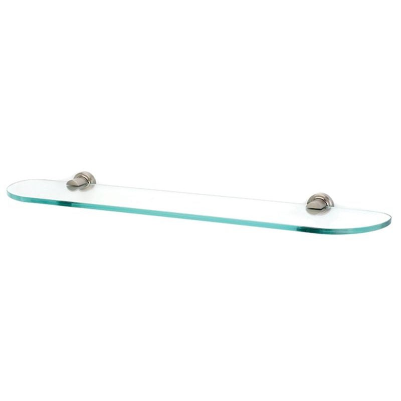 Infinity 24" Glass Shelf in Satin Nickel
