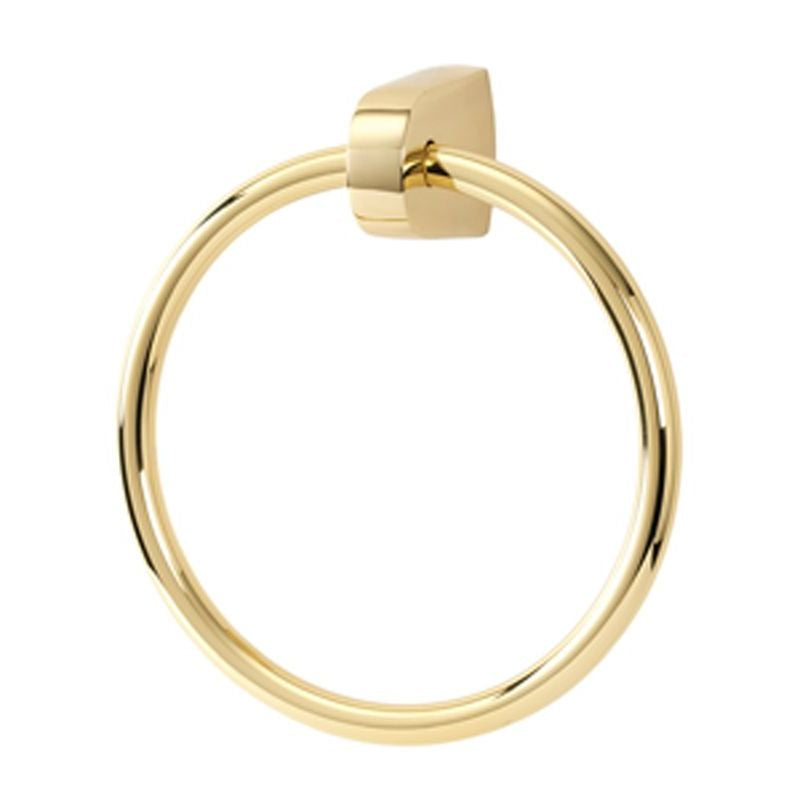 Euro 7" Towel Ring in Polished Brass