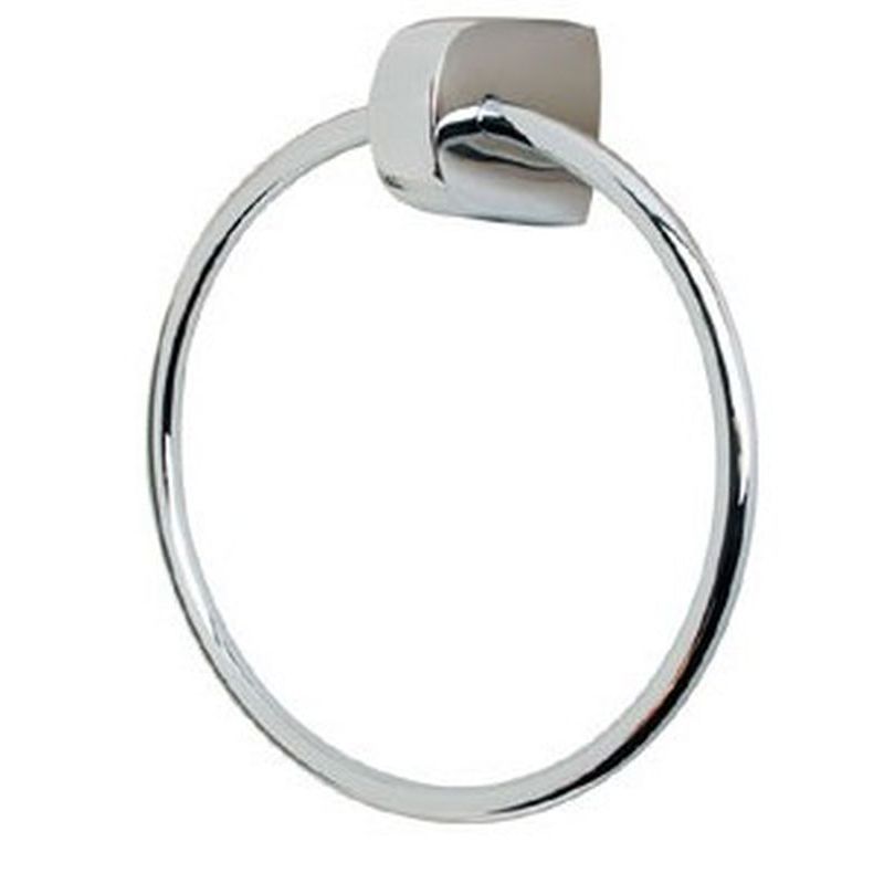 Euro 7" Towel Ring in Satin Nickel