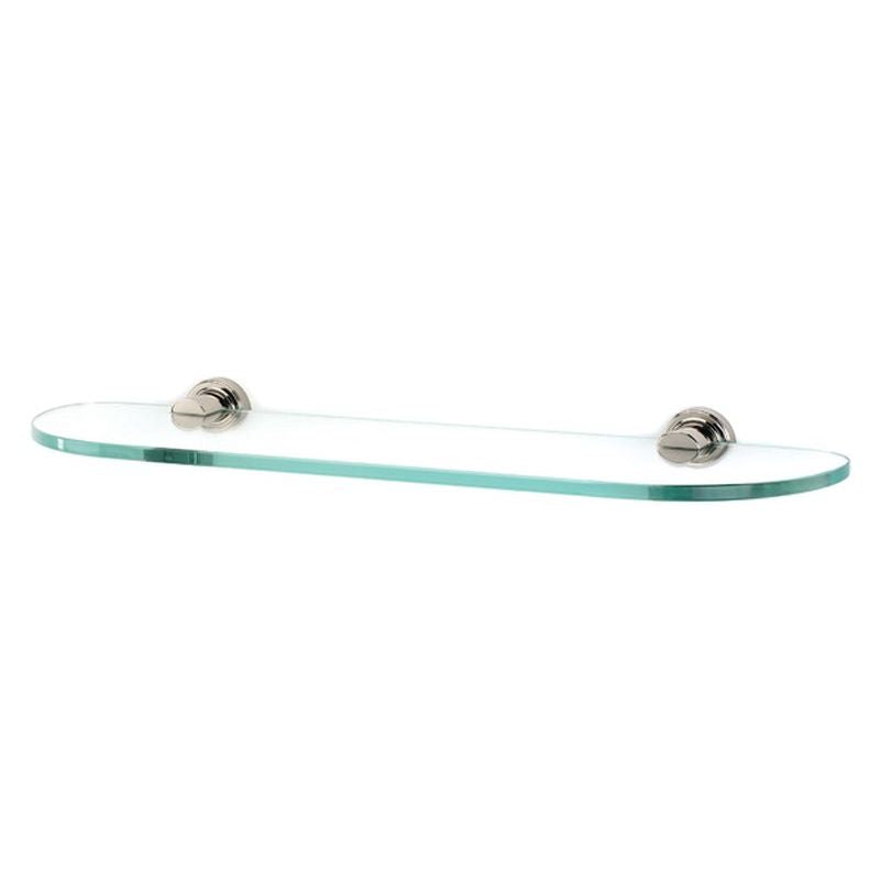 Infinity 18" Glass Shelf in Polished Nickel