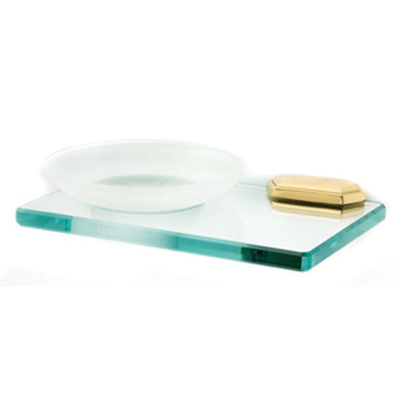 Nicole Soap Dish w/Holder in Polished Brass