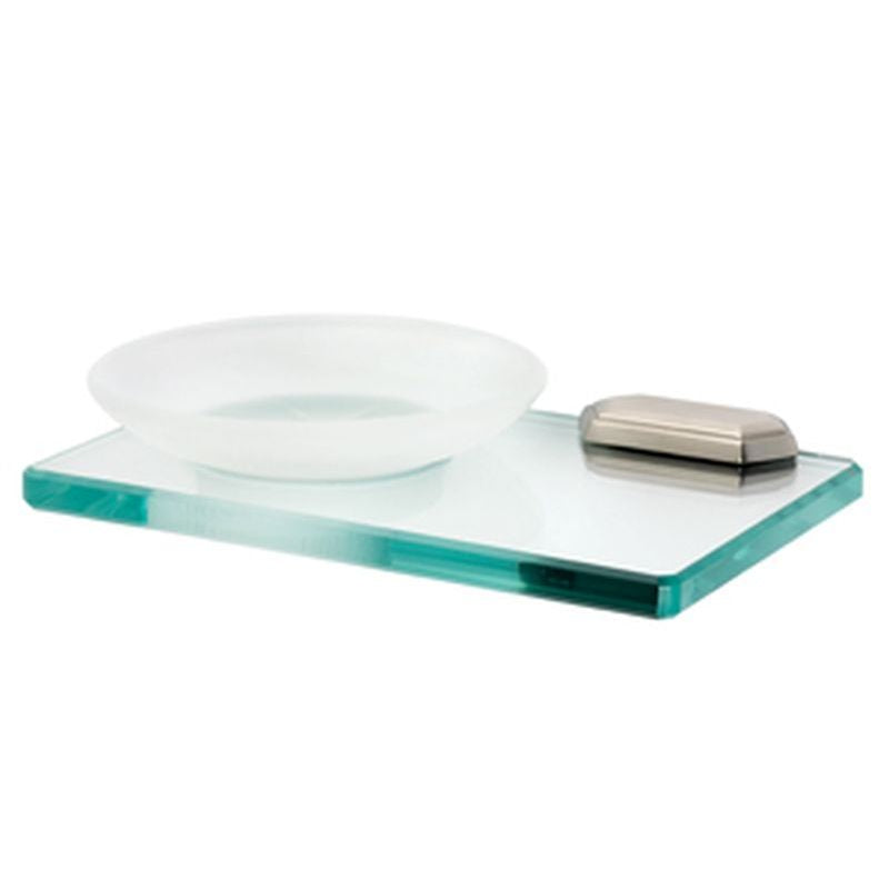 Nicole Soap Dish w/Holder in Satin Nickel