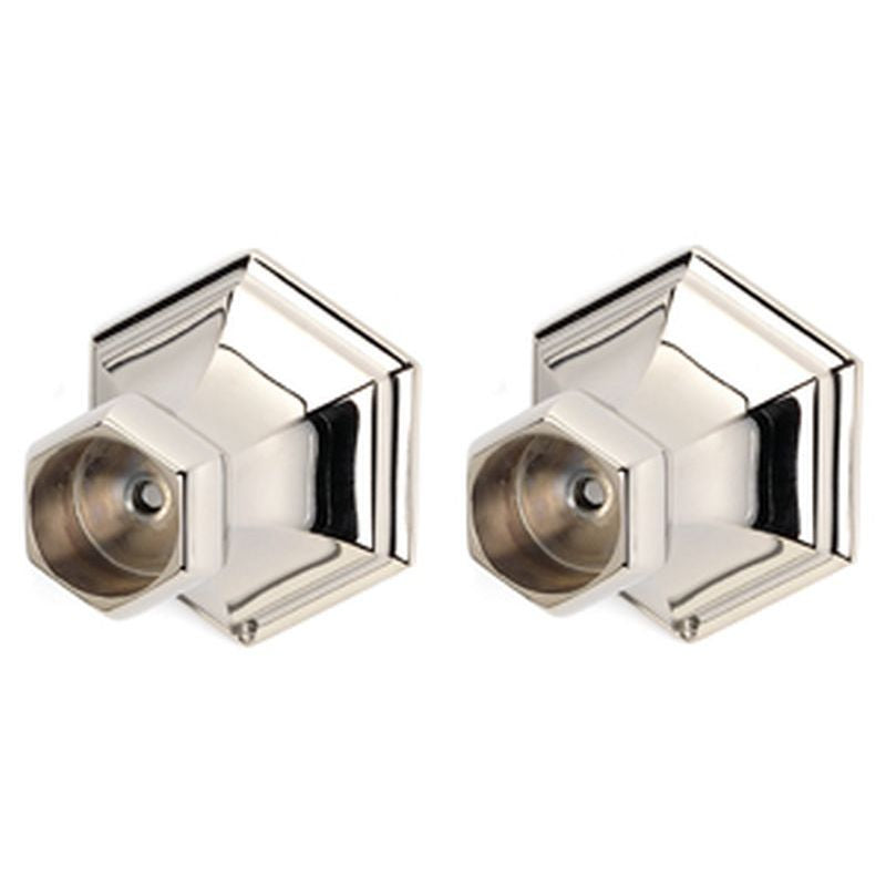 Nicole Shower Rod Brackets in Polished Nickel