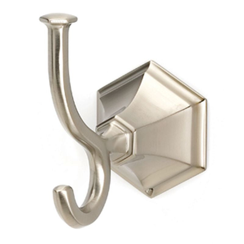 Nicole Double Robe Hook in Satin Nickel