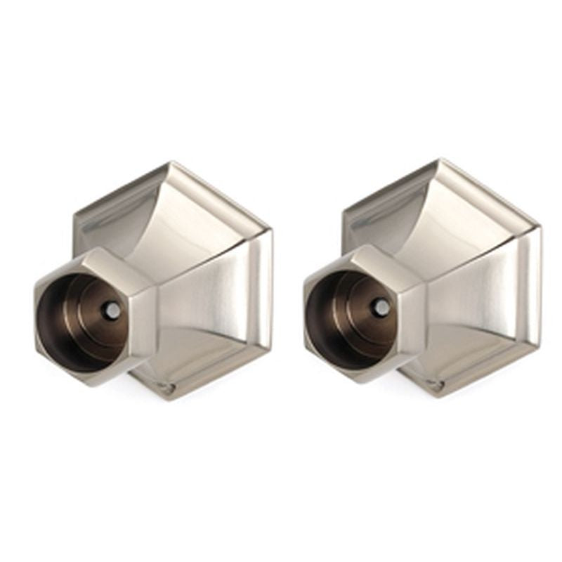 Nicole Shower Rod Brackets in Satin Nickel