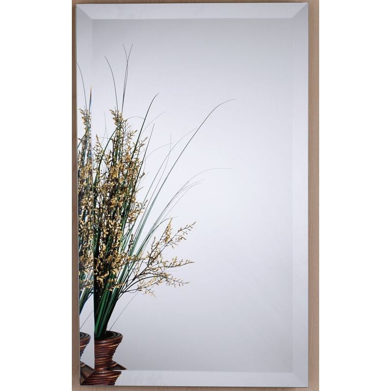 Reflections Mirror Rectangle Beveled Glass Cabinet 15x25x5 w/Stainless Steel Cabinet Body