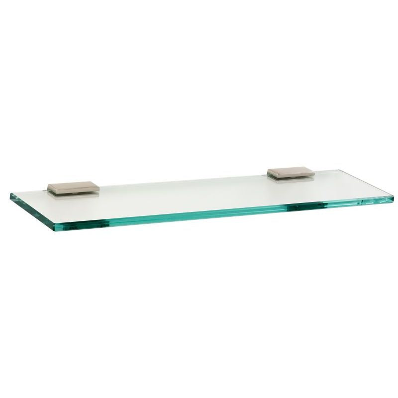Arch 18" Glass Shelf w/Brackets in Satin Nickel