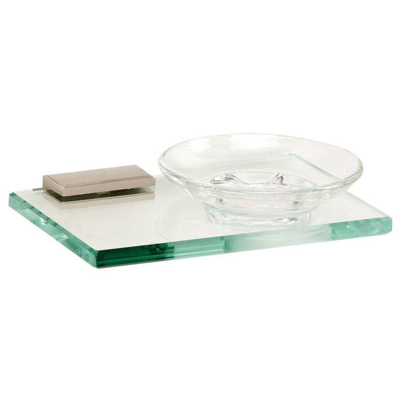 Arch Soap Dish w/Holder in Satin Nickel