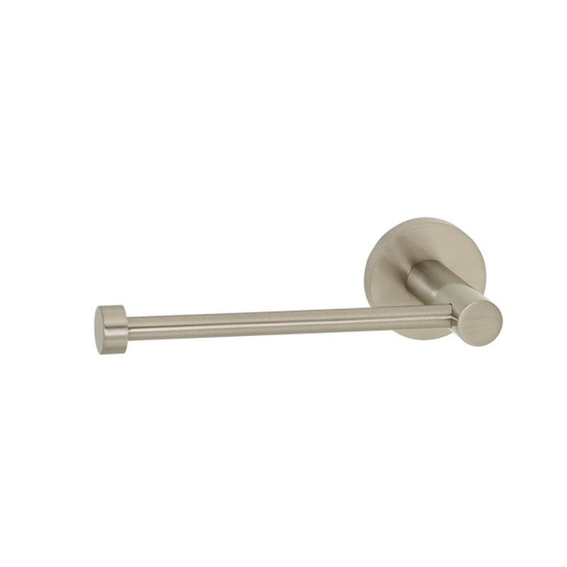 Contemporary I Single Post Toilet Paper Holder in Satin Nickel