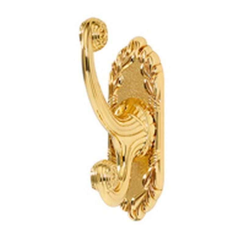 Ribbon & Reed Robe Hook in Polished Brass