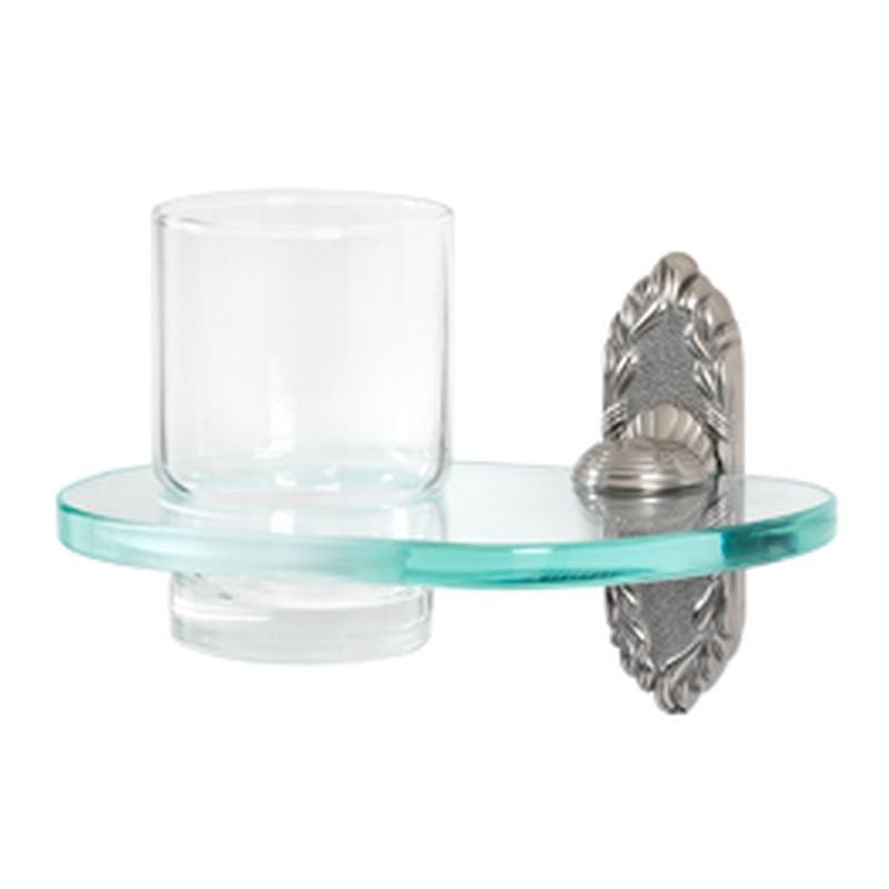 Ribbon & Reed Tumbler Holder w/Tumbler in Satin Nickel