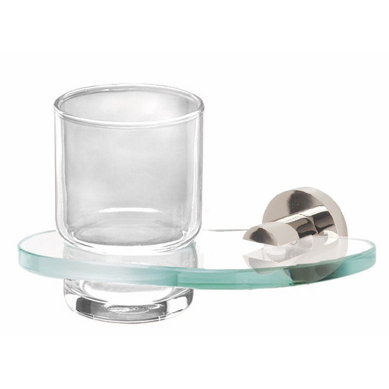 Contemporary I Tumbler Holder w/Tumbler in Polished Chrome