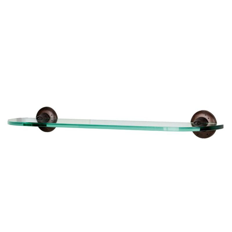 Sierra 18" Glass Shelf w/Brackets in Dark Bronze