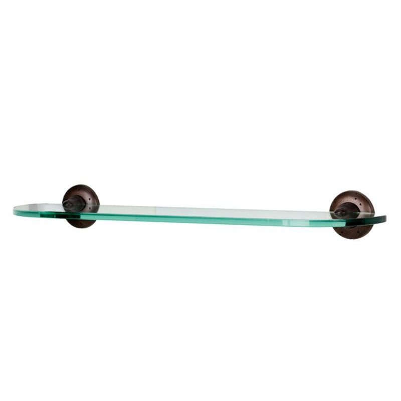 Sierra 24" Glass Shelf w/Brackets in Dark Bronze