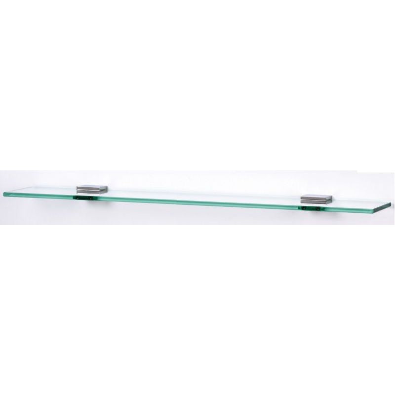 Contemporary II 24" Glass Shelf in Polished Nickel w/Brackets