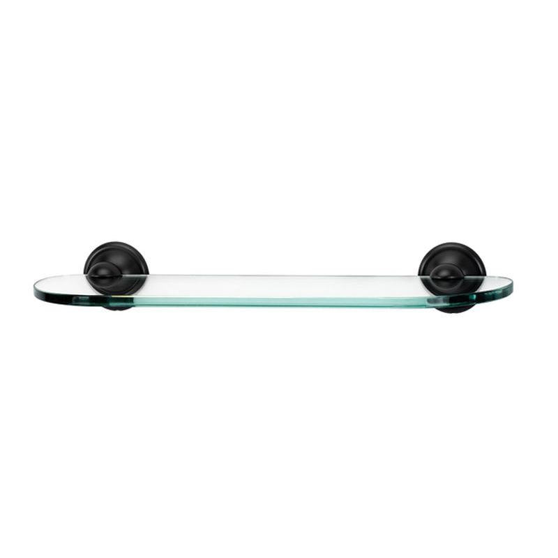 Yale 18" Glass Shelf w/Bronze Brackets