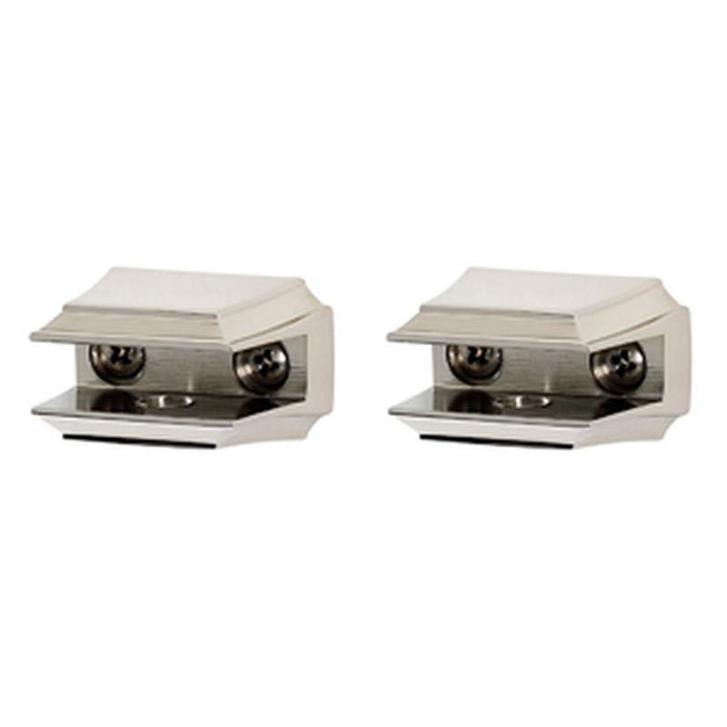 Geometric Shelf Brackets in Polished Nickel