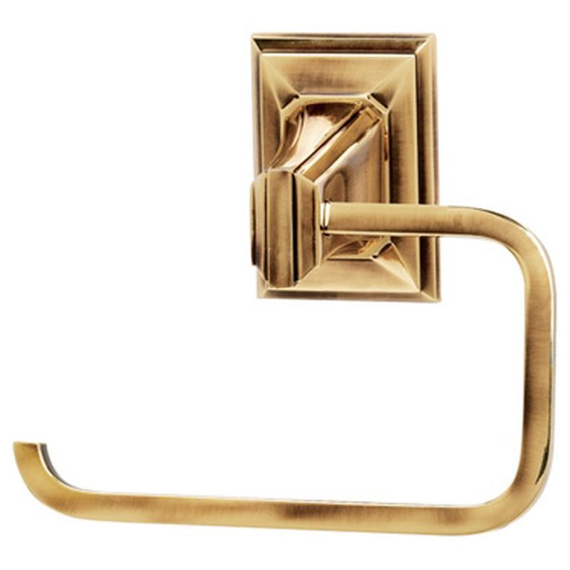 Geometric Single Post Toilet Paper Holder in Polished Antique