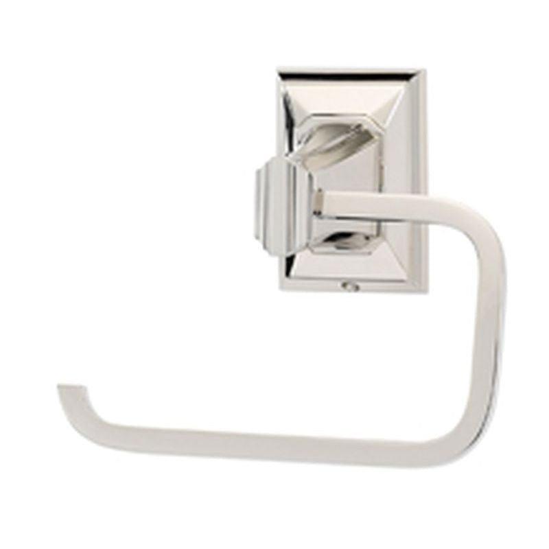 Geometric Single Post Toilet Paper Holder in Polished Nickel