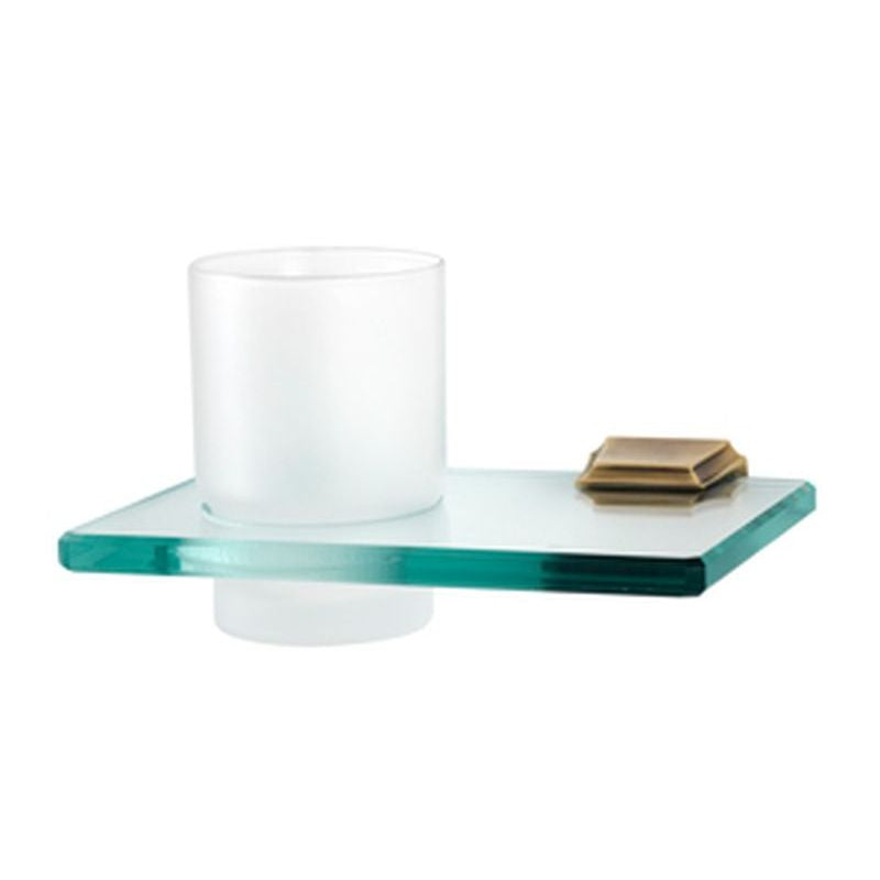 Geometric Tumbler Holder w/Tumbler in Polished Antique